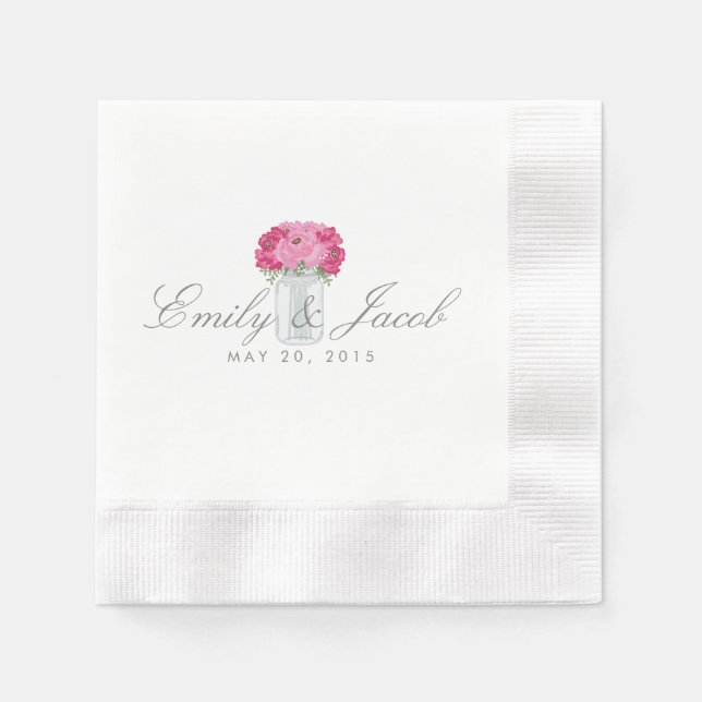 Serviette En Papier Elegant Mason Jar (Devant)