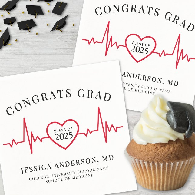 Serviette En Papier Elégant médecin infirmier Médicale (Elegant Nursing Doctor Medical Napkins)