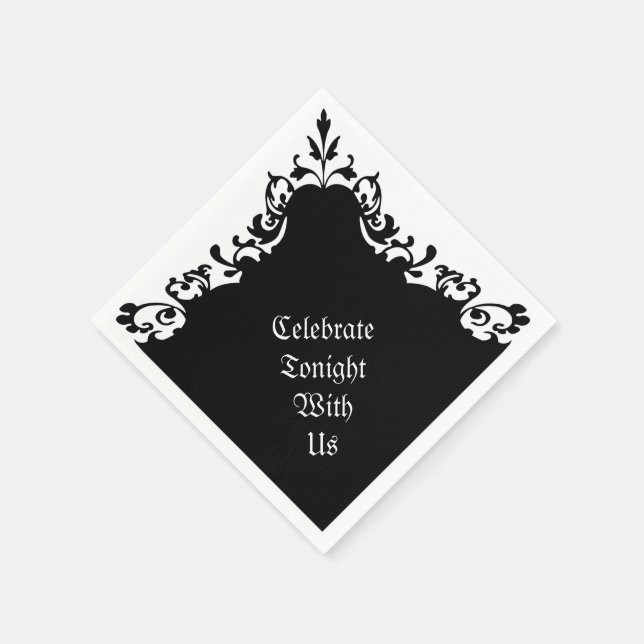 Serviette En Papier Élégant modèle gothique serviettes (Coin)