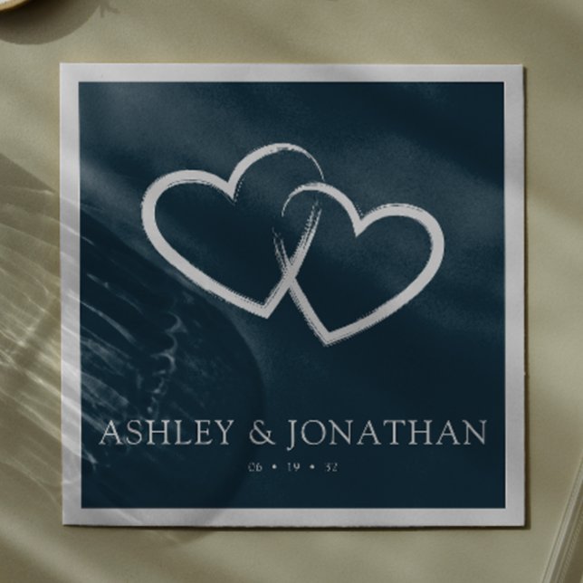 Serviette En Papier Élégant Moderne Simple Elements Cocktail Mariage (Créateur téléchargé)