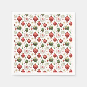 Serviette En Papier "Élégant Motif d'ornement de Noël sans couture