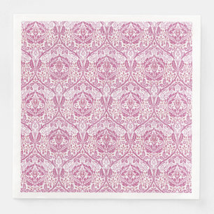 Serviette En Papier Élégant motif floral rose