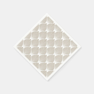 Serviette En Papier Élégant Motif Gold Shell