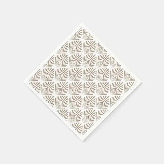 Serviette En Papier Élégant Motif Gold Shell (Coin)