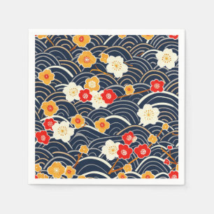 Serviette En Papier Élégant Motif sans couture en fleur de cerisier (1