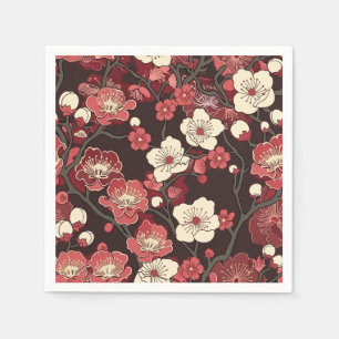 Serviette En Papier Élégant Motif sans couture en fleur de cerisier (1
