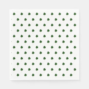 Serviette En Papier Élégant Motif Shamrock Irlandais Good Luck Clovers
