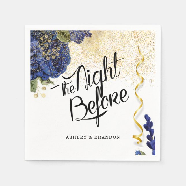 Serviette En Papier Élégant Napkin de Répétition la Nuit Avant avec Mo (Devant)