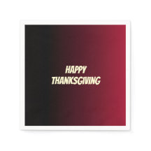 Élégant Napkin Ombré Noir Marron Bon Thanksgiving