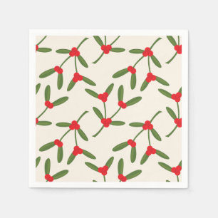 Serviette En Papier Élégant Noël Berries d'hiver
