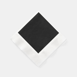 Serviette En Papier Élégant Noir Uni