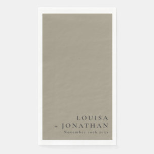 Serviette En Papier Élégant Olive Poussiéreux Tendance Minimaliste Chi