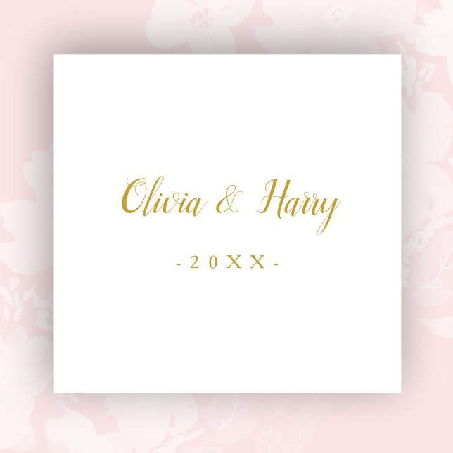 Serviette En Papier Élégant or Mariage blanc papier Napkin (Créateur téléchargé)