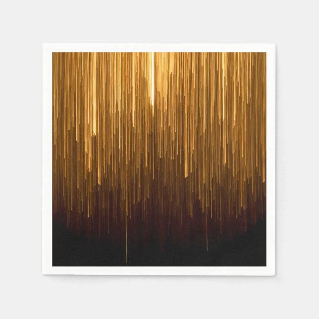 Serviette En Papier Élégant or Starburst Papier Napkin (Devant)