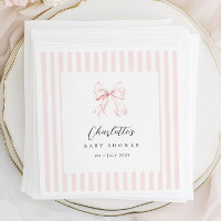 Élégant papier Baby shower de cabot rose Napkin