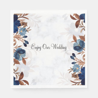 Serviette En Papier Élégant papier bleu Napkin pour mariage