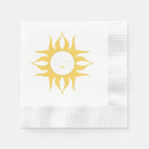 Élégant papier Sun Design Napkin