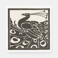 ÉLÉGANT PEACOCK BLANC NOIR