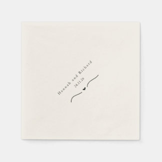 Serviette En Papier Elegant Personalized Wedding Napkins