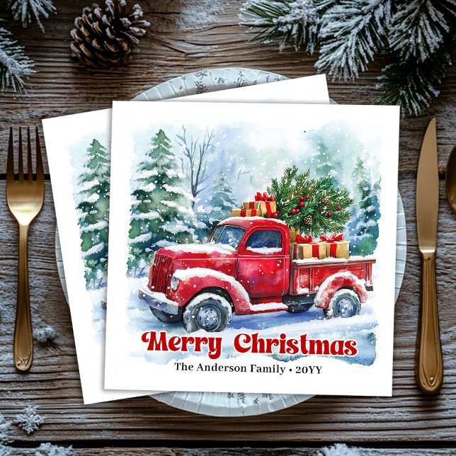 Serviette En Papier Elegant Pine Wreath Red Green Plaid Napkins (Bring festive charm to your holiday table with these beautifully designed Christmas napkins featurin)