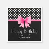 Elégant Pink Bow heureux anniversaire