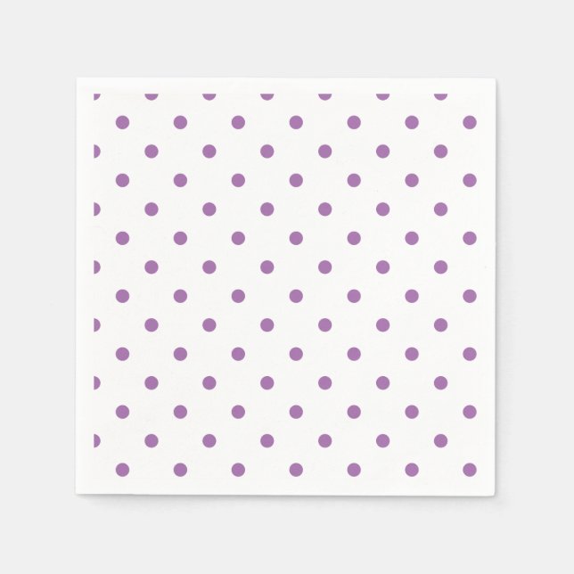 Serviette En Papier élégant pois violet (Devant)