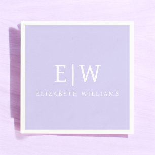 Serviette En Papier Élégant professionnel simple Monogramme minimalist