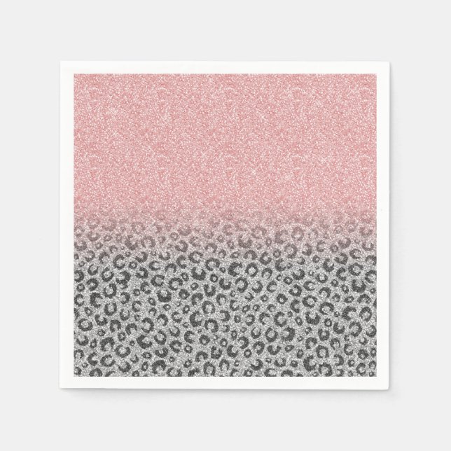 Serviette En Papier Élégant Rose Gold Parties scintillant Empreinte de (Devant)