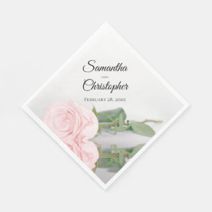 Serviette En Papier Élégant rose rose rose rose rose rose Mariage de c