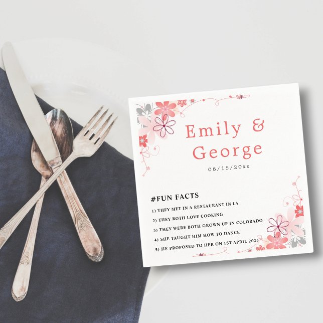 Serviette En Papier Élégant rose rustique Roses été Mariage floral (Créateur téléchargé)