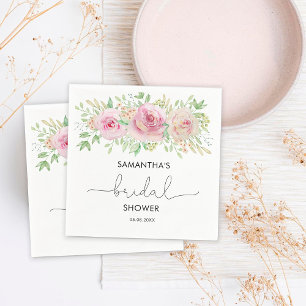 Serviette En Papier Elegant roses baby shower de mariage