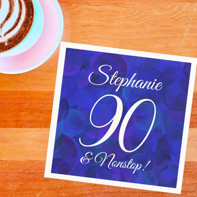 Serviette En Papier Elégant Royal Blue 90 et fête d'anniversaire sans  (Créateur téléchargé)