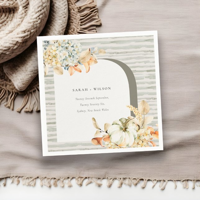 Serviette En Papier Elégant Rustique Citrouille d'automne Arch Mariage (Créateur téléchargé)