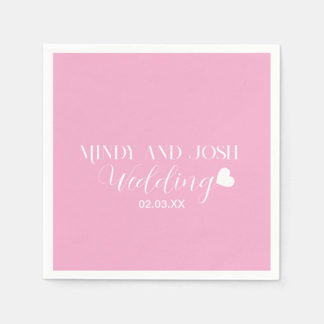 Serviette En Papier Elegant Script floating heart (Devant)