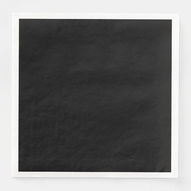 Serviette En Papier Elegant Solid Black (Devant)