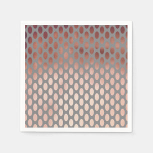 Serviette En Papier élégant style faux rose or pois motif