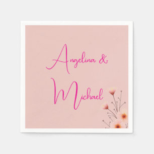 Serviette En Papier Élégant stylé tendance écriture manuscrite Nom du 