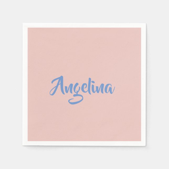 Serviette En Papier Élégant stylé tendance unique écriture manuscrite  (Devant)