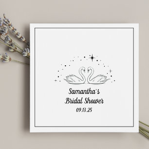 Serviette En Papier Elégant Swan Vintage main tiré Fête des mariées ch