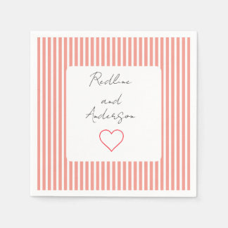 Serviette En Papier Elegant Tangerine Wedding