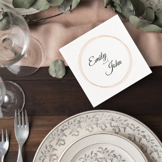 Serviette En Papier Elegant Wedding Cocktail Napkin