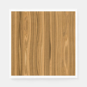 Serviette En Papier Elegant Wood Grain