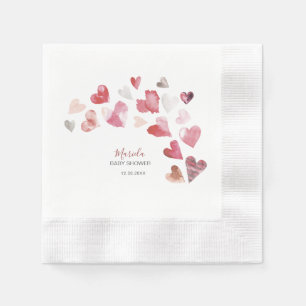 Serviette En Papier Elégante aquarelle un peu amoureuse est sur le w
