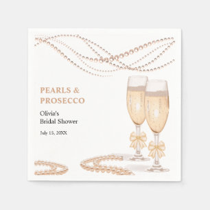 Serviette En Papier Élégante Arche de Mariage en Or Perles et Prosecco