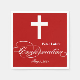 Serviette En Papier Élégante confirmation croisée Napkin personnalisé