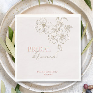 Serviette en papier élégante dorée pour brunch de 