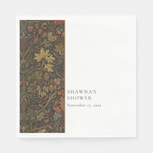 Serviette En Papier Élégante Douche Botanique de Cottage Vintage d'Aut