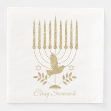 Elégante Dove Flying Dove Menorah Hanoukka