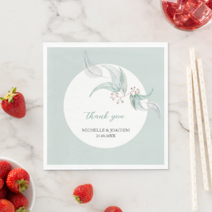 Serviette En Papier Élégante et Belle Art à l'aquarelle d'Eucalyptus