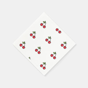 Serviette En Papier 🍒 Élégante et charmante Serviettes de cerise 🍒